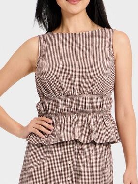 NWT A New Day gingham peplum top